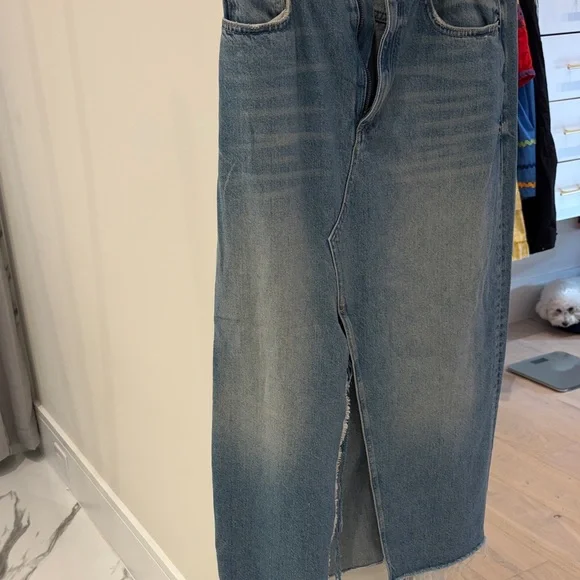 Zara women’s denim maxi skirt Blue - Picture 4 of 7